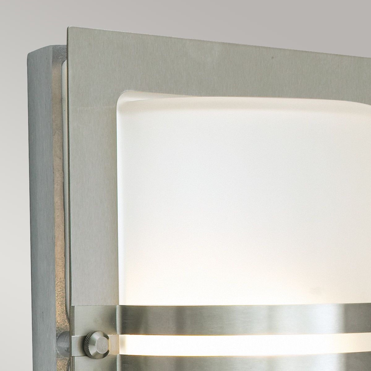 Basel Light Wall Lantern in Stainless Steel With Frosted Glass