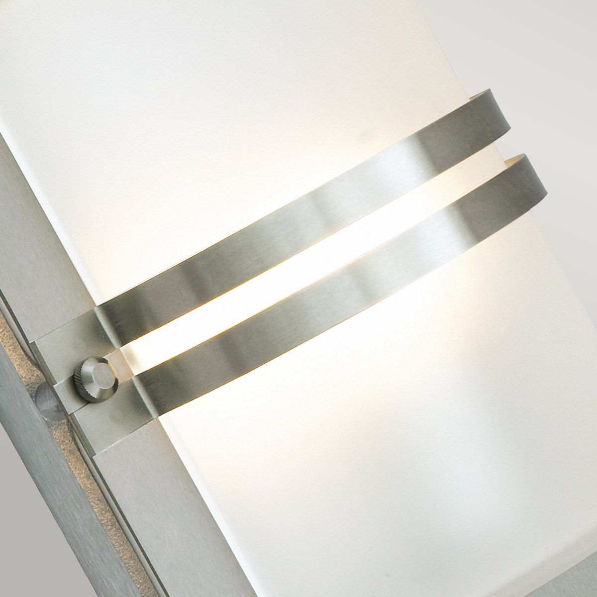 Basel Light Wall Lantern in Stainless Steel With Frosted Glass