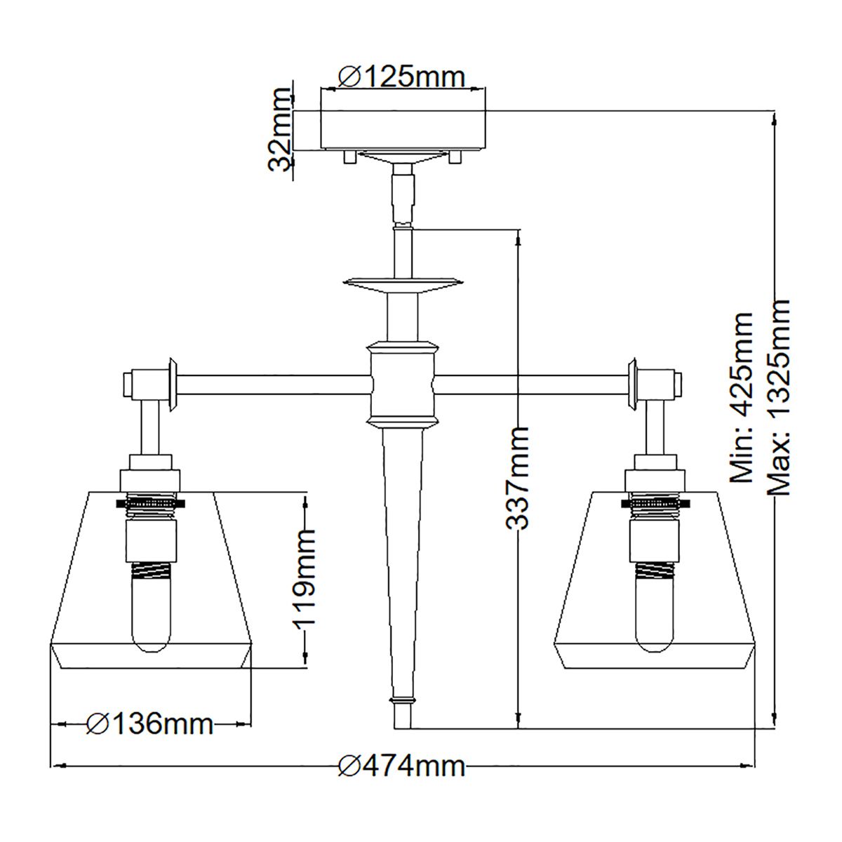 Agatha Light Pendant in Polished Chrome