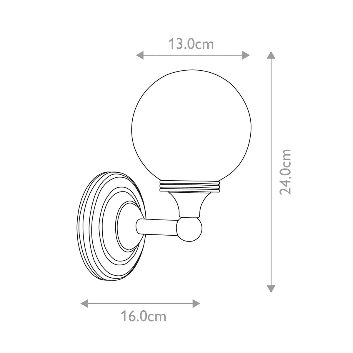 Austen Light Wall Light in Polished Chrome