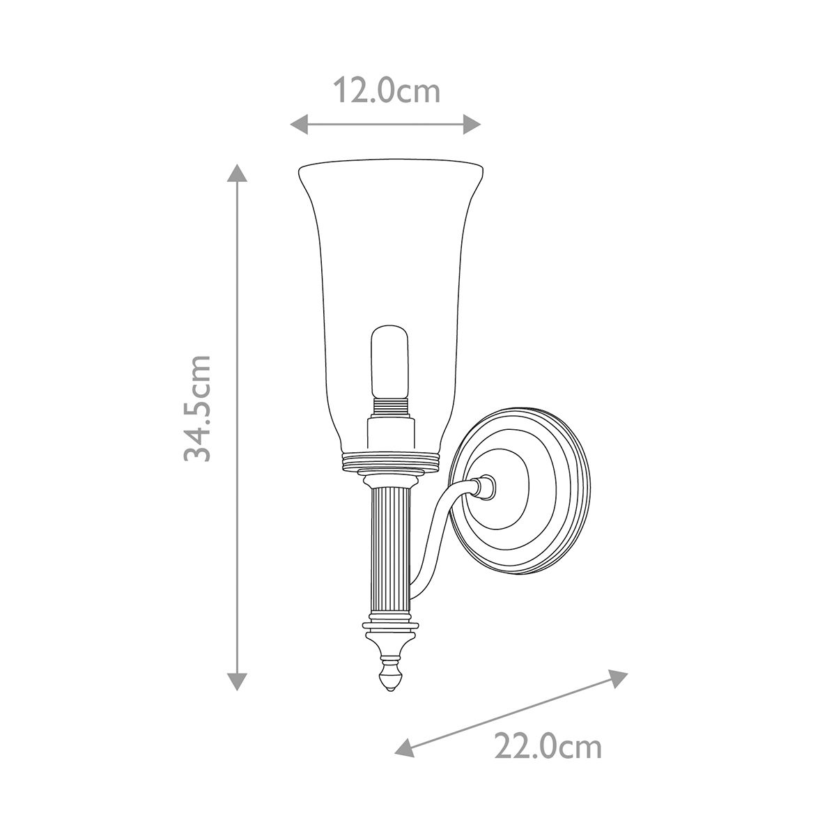 Carroll Light in Polished Chrome