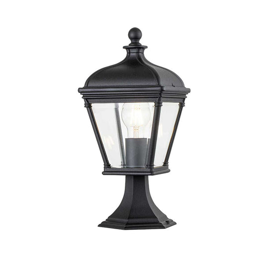 Bayview In Light Medium Pedestal Lantern In Black