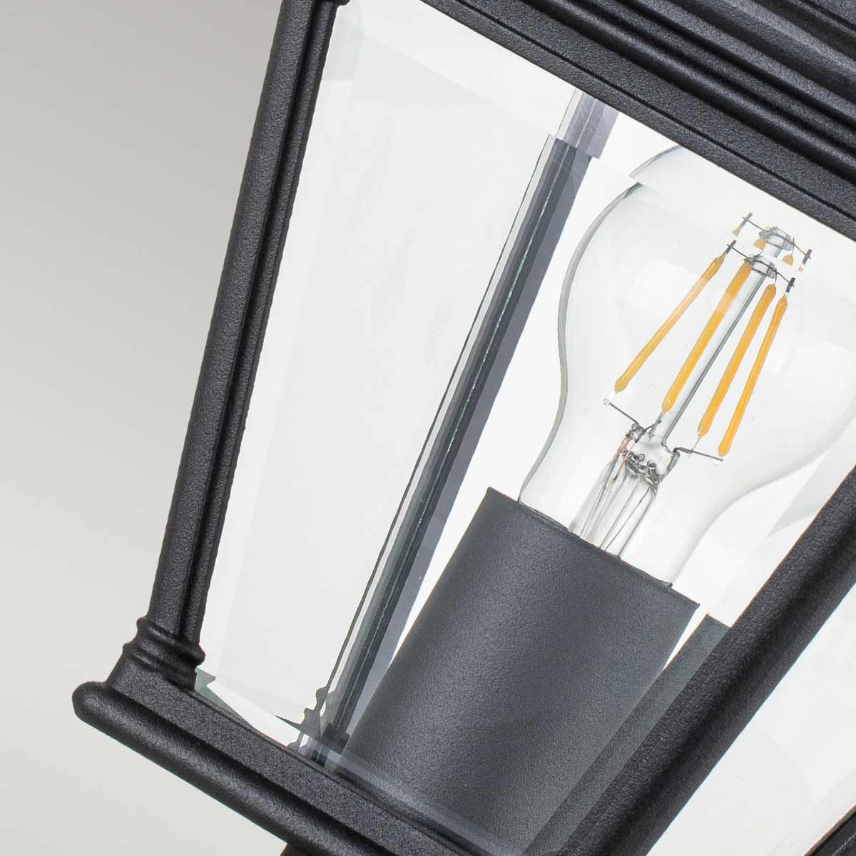 Bayview In Light Medium Pedestal Lantern In Black