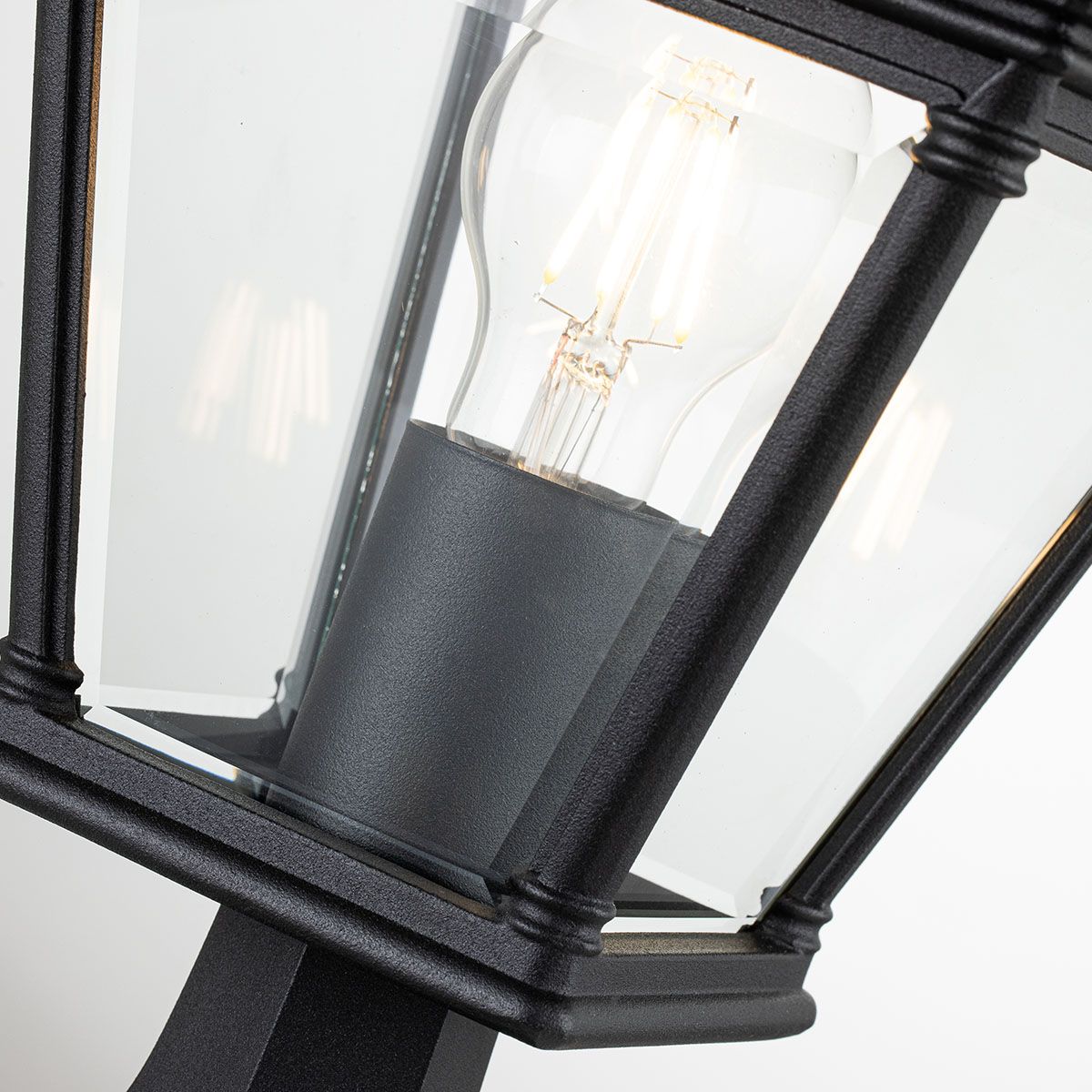 Bayview In Light Medium Pedestal Lantern In Black
