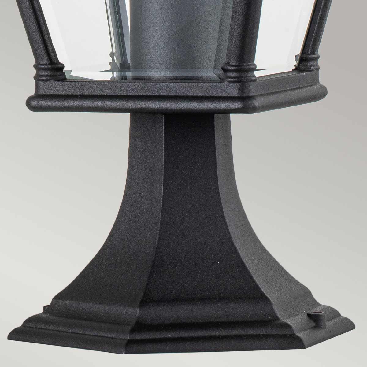 Bayview In Light Medium Pedestal Lantern In Black