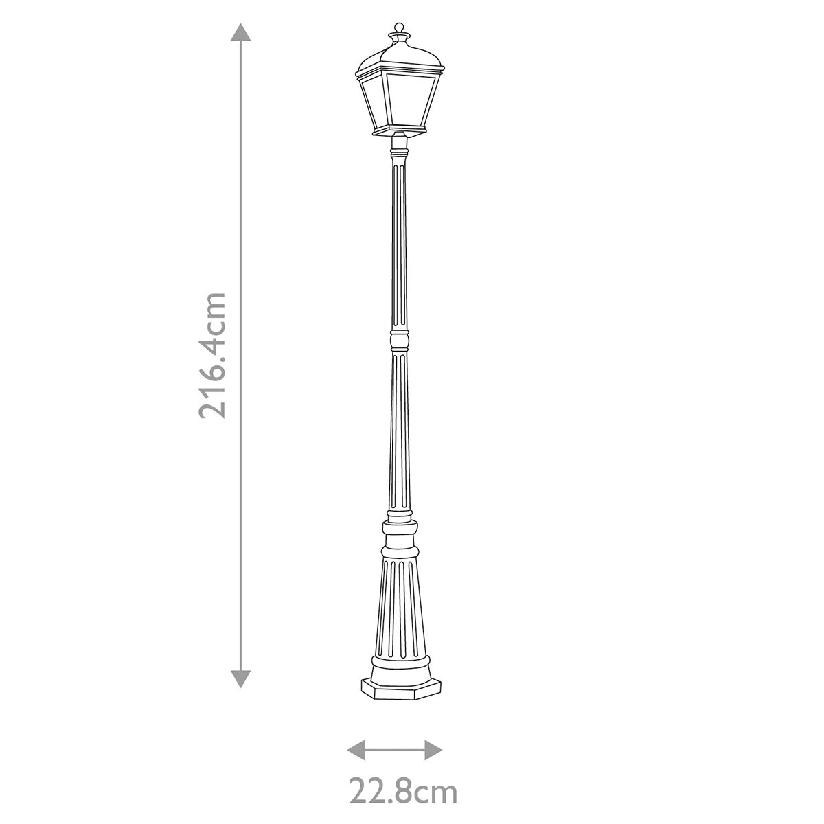 Bayview Light Lamp Post in Black