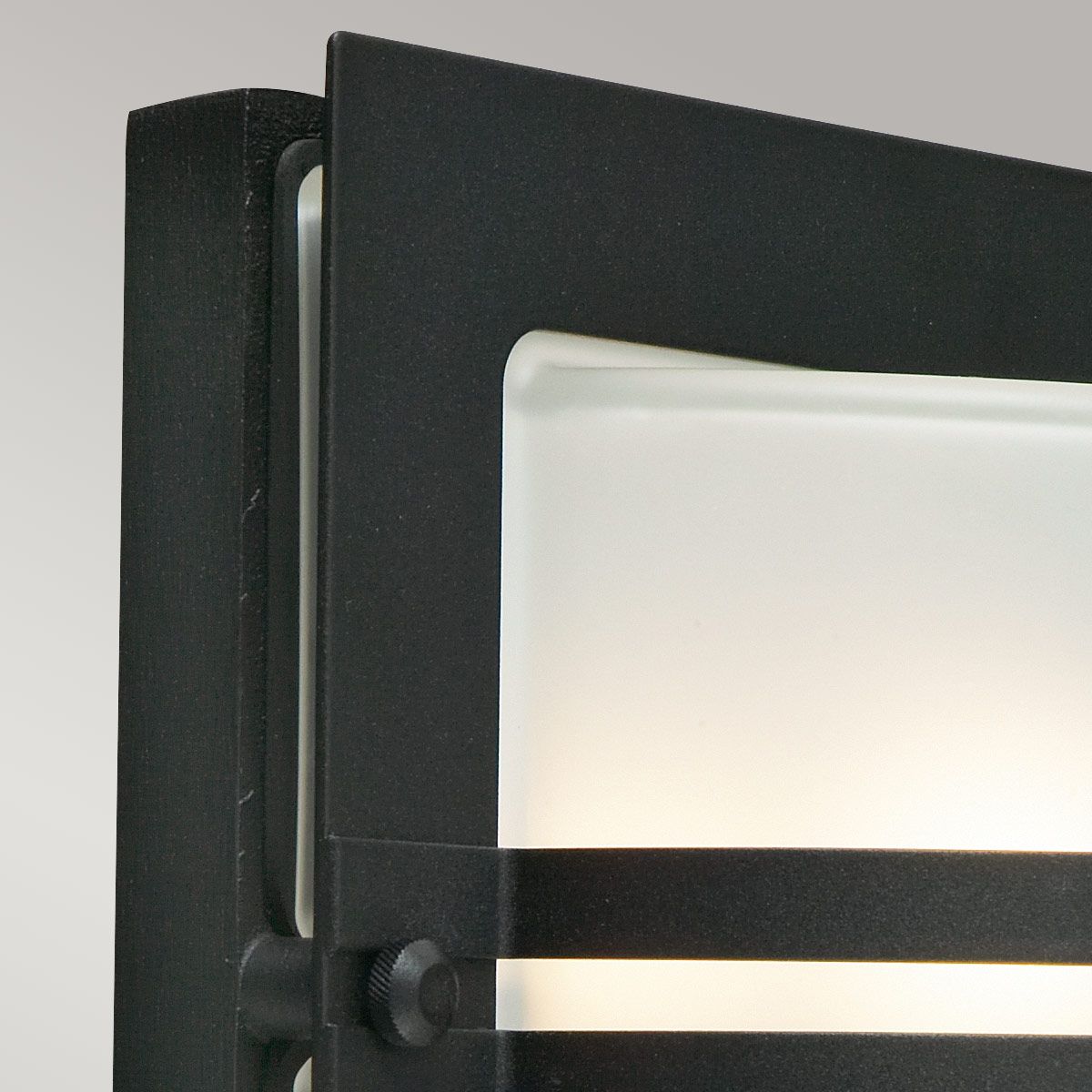 Bern In Light Wall Lantern In Black With Frosted Glass