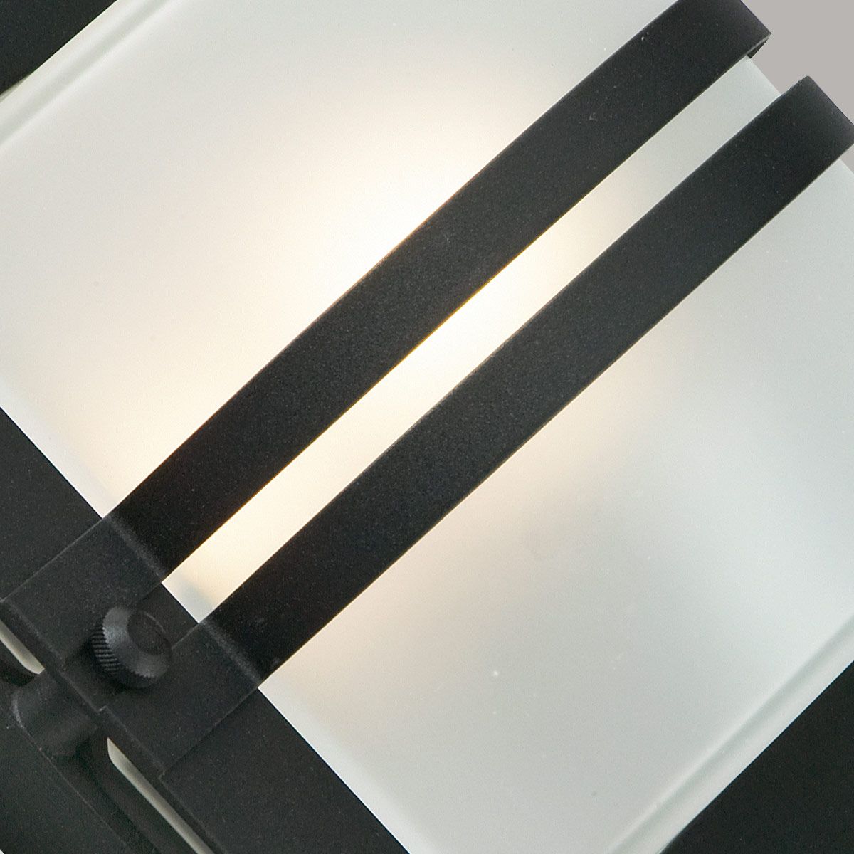 Bern In Light Wall Lantern In Black With Frosted Glass