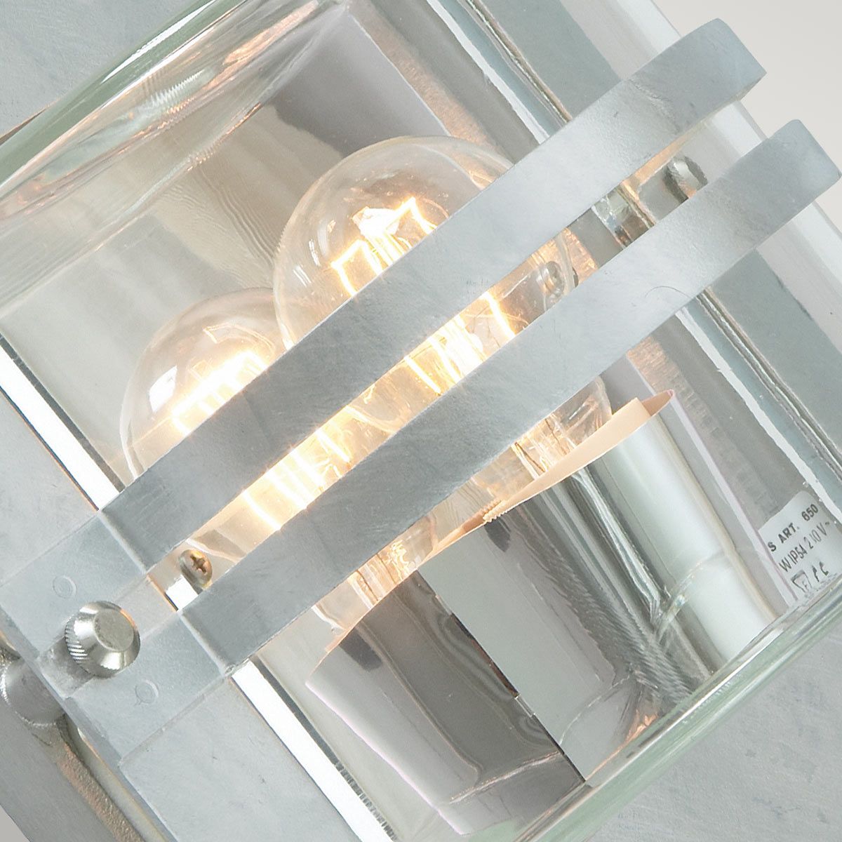 Bern Light Wall Lantern in Galvanised With Clear Glass