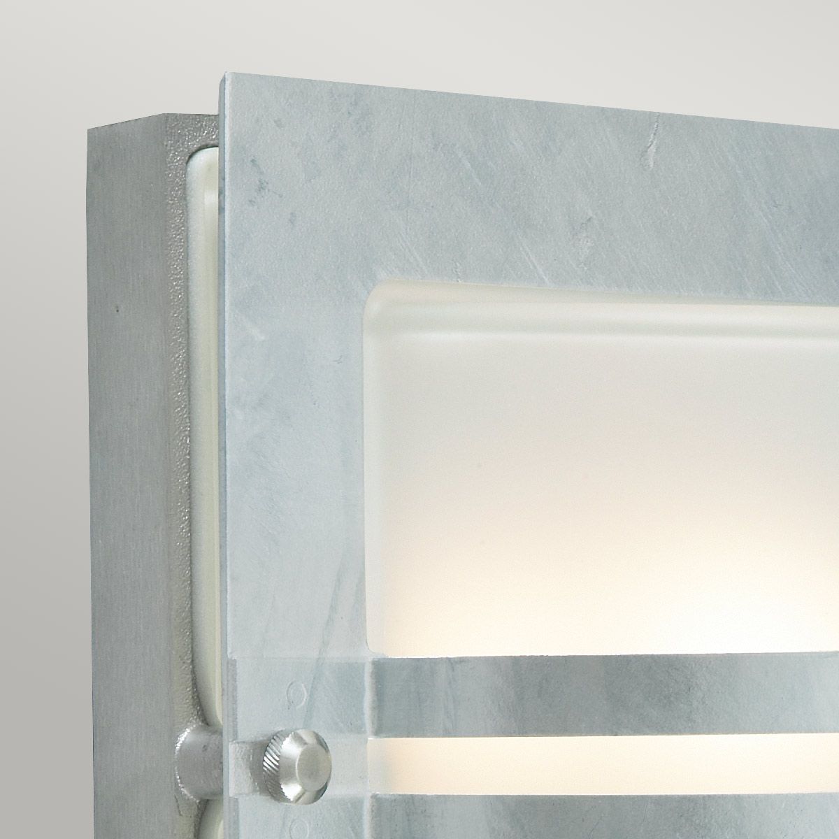 Bern In Light Wall Lantern Galvanised With Frosted Glass