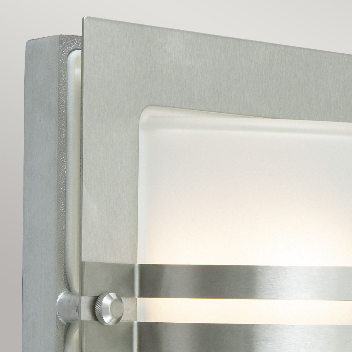 Bern Light Wall Lantern in Stainless Steel With Frosted Glass