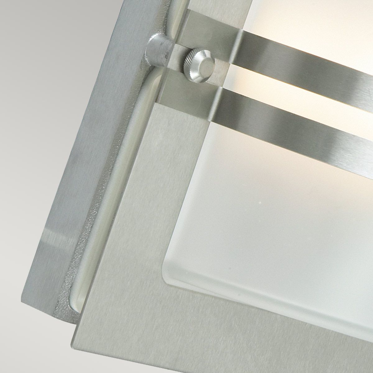 Bern Light Wall Lantern in Stainless Steel With Frosted Glass