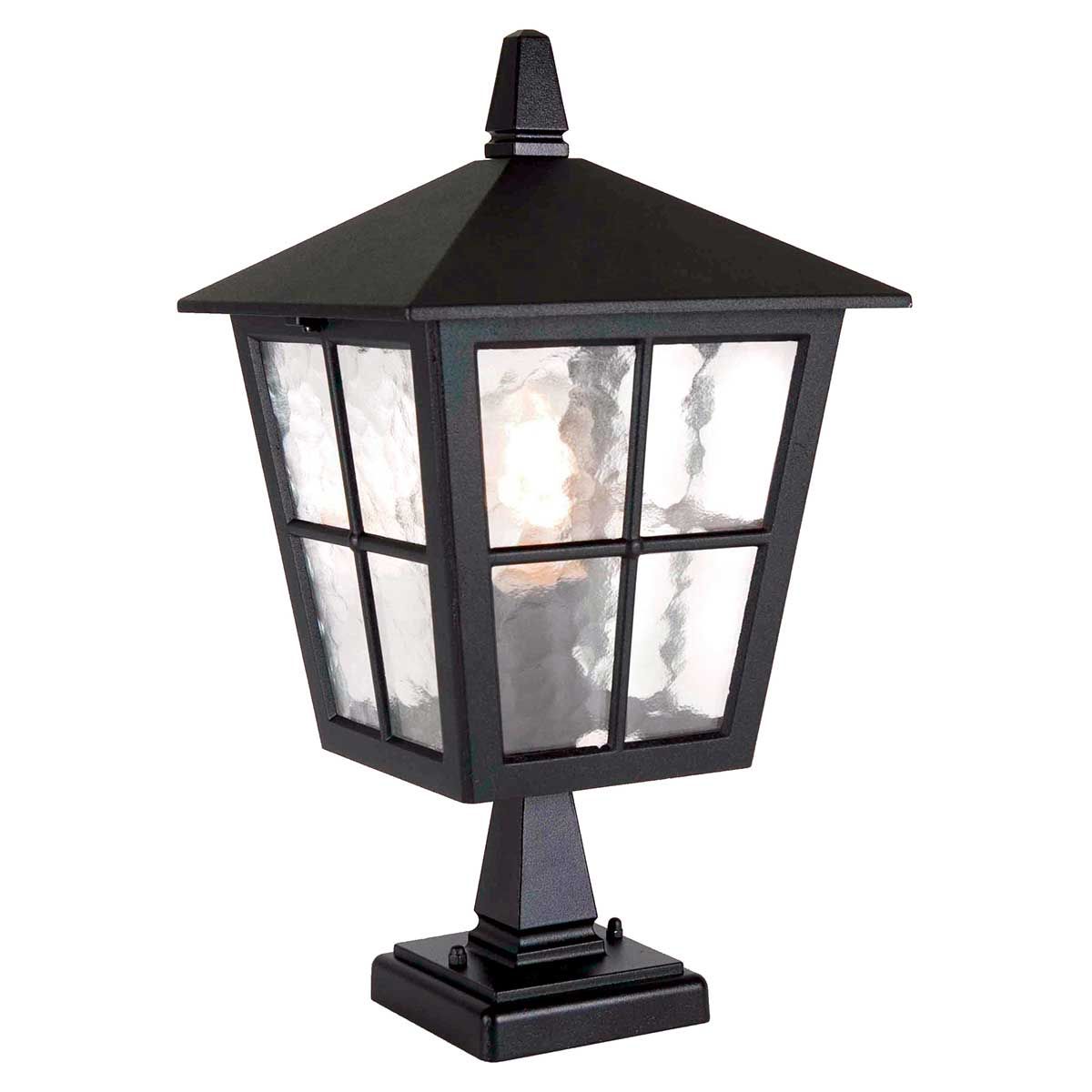 Canterbury In Light Pedestal Lantern In Black