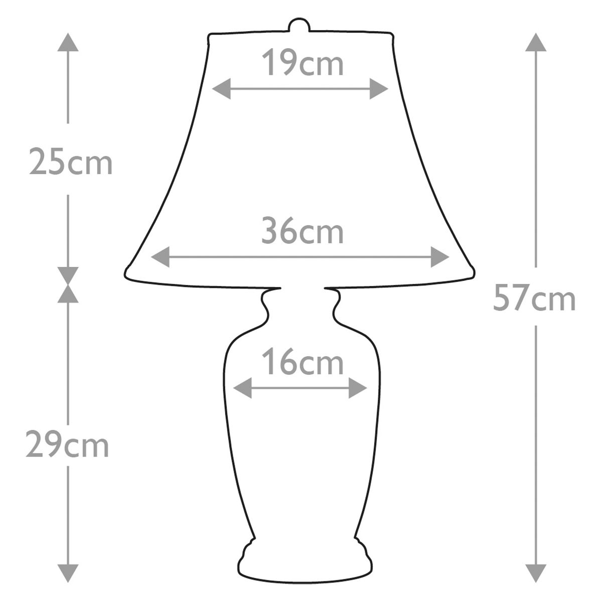 Blue Ginger Jar Table Lamp in Blue and White with White Shade