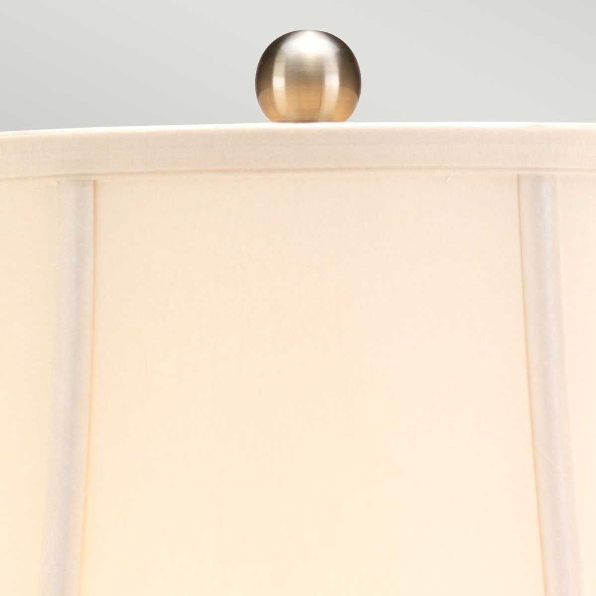Blue Traditional Table Lamp in Blue and White with Cream Shade