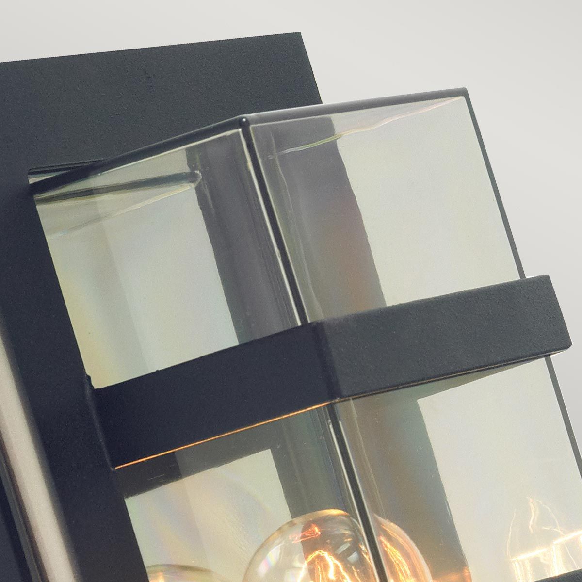 Boden Light Wall Light in Black With Clear Polycarbonate