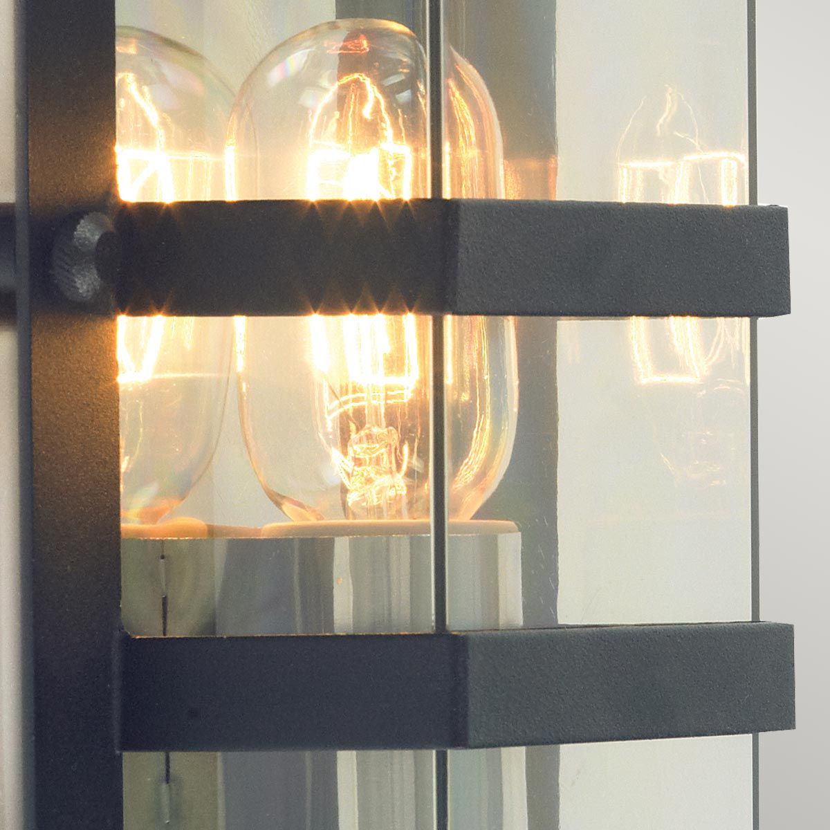 Boden Light Wall Light in Black With Clear Polycarbonate