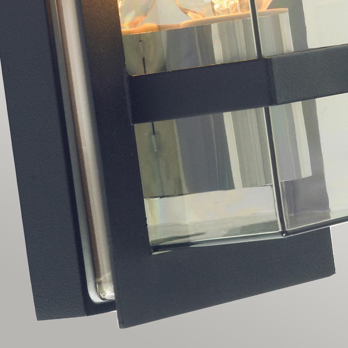 Boden Light Wall Light in Black With Clear Polycarbonate