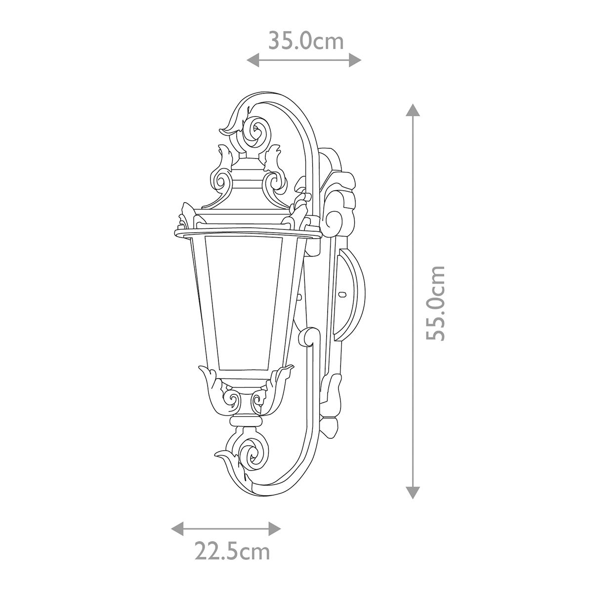 Baltimore in Light Medium Wall Lantern in Weathered Bronze