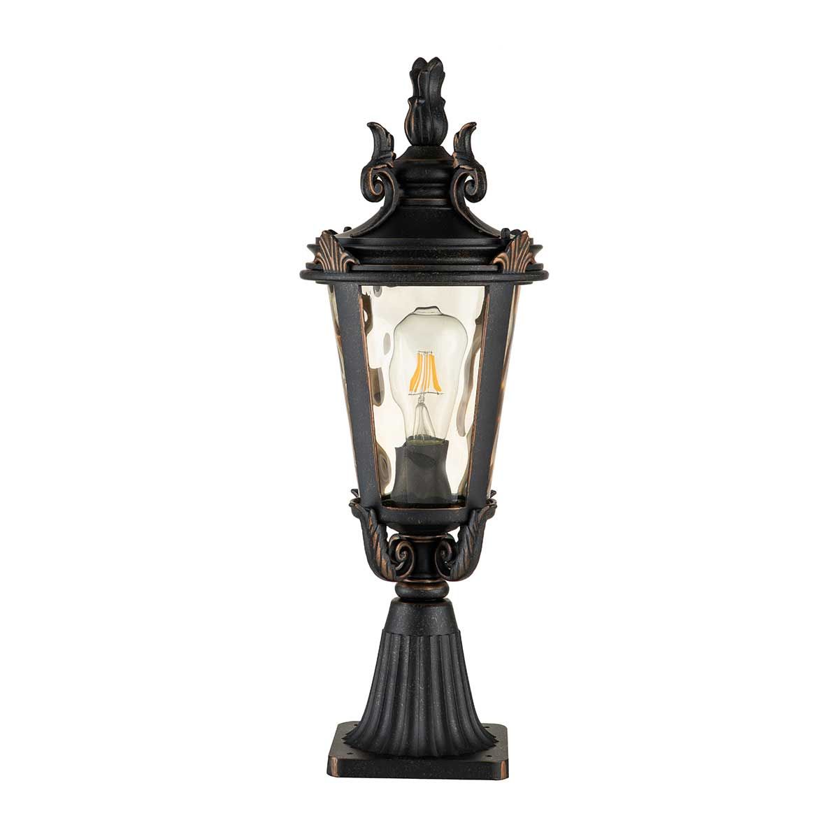 Baltimore Light Medium Pedestal Lantern in Weathered Bronze