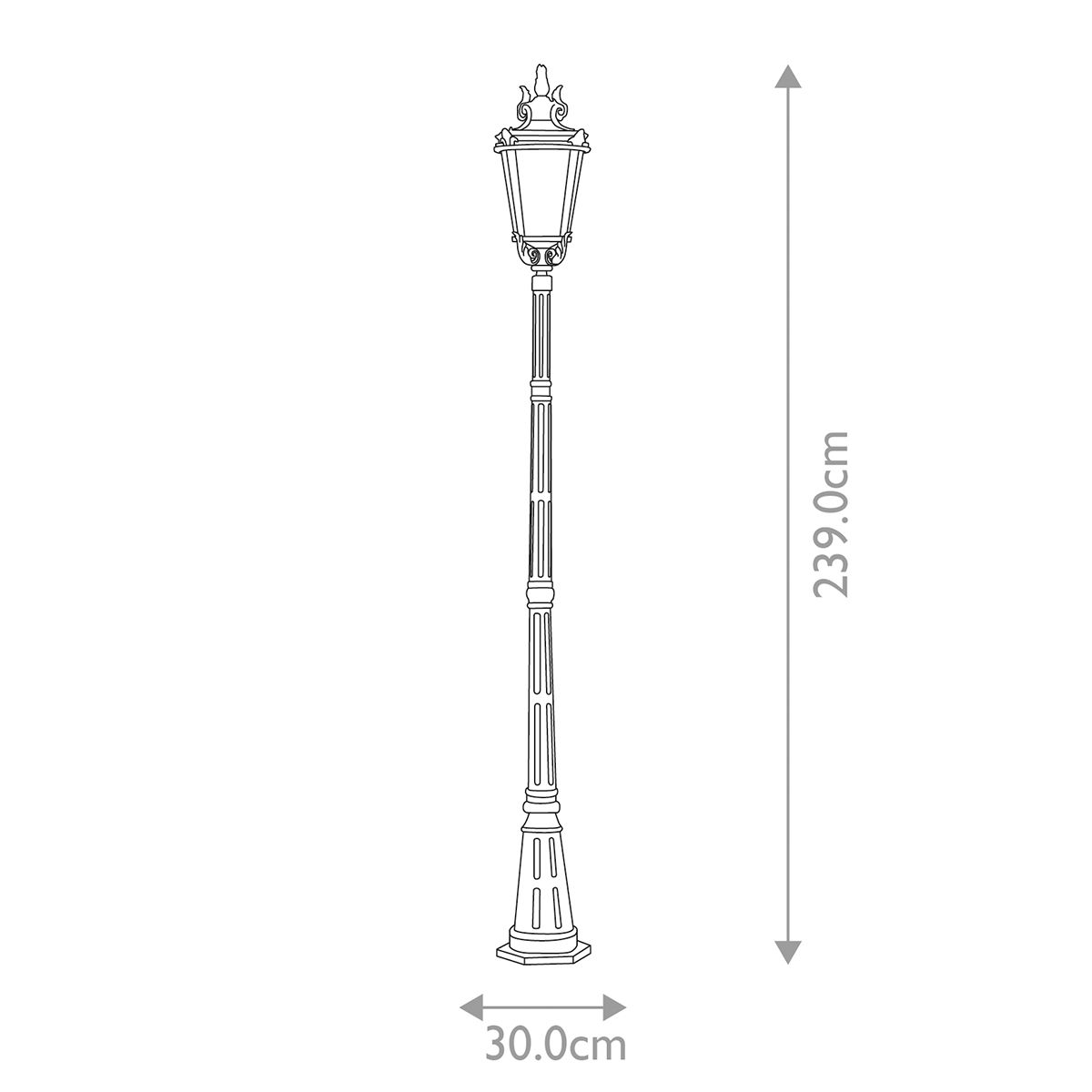Baltimore Light Large Lamp Post in Weathered Bronze