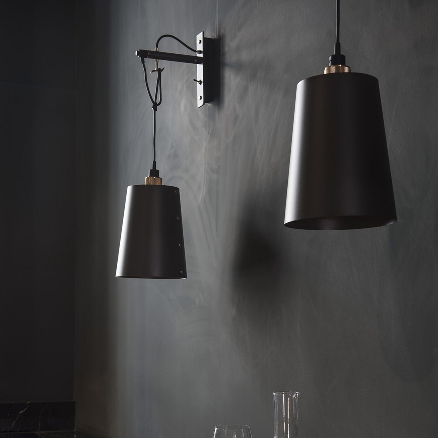 Hooked Wall/ Large/ Graphite Brass lifestyle image