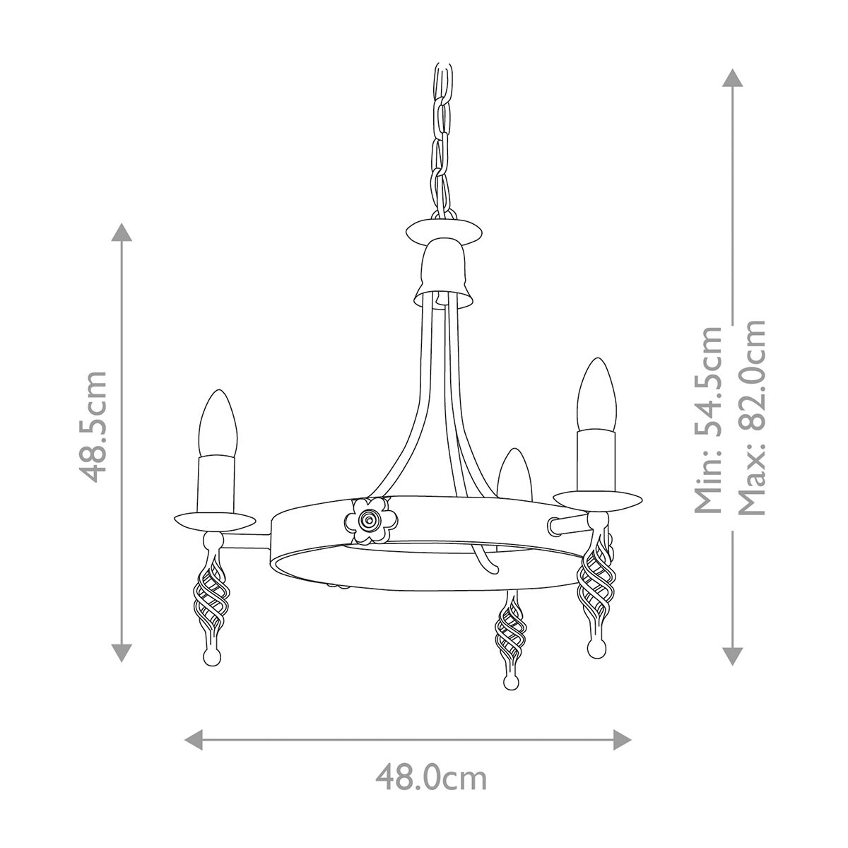 Belfry In Light Chandelier In Black
