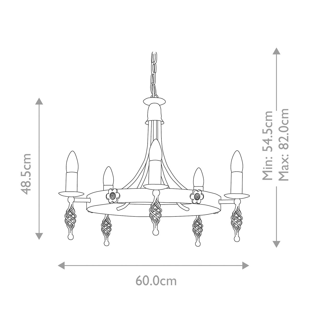 Belfry Light Chandelier in Black