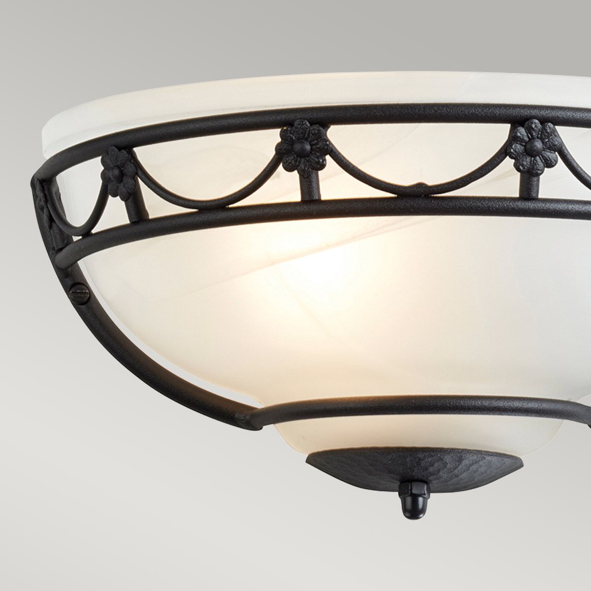 Carisbrooke Light Wall Uplighter in Black