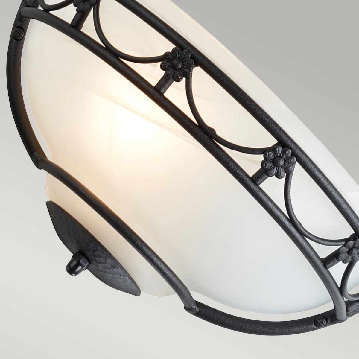 Carisbrooke Light Wall Uplighter in Black