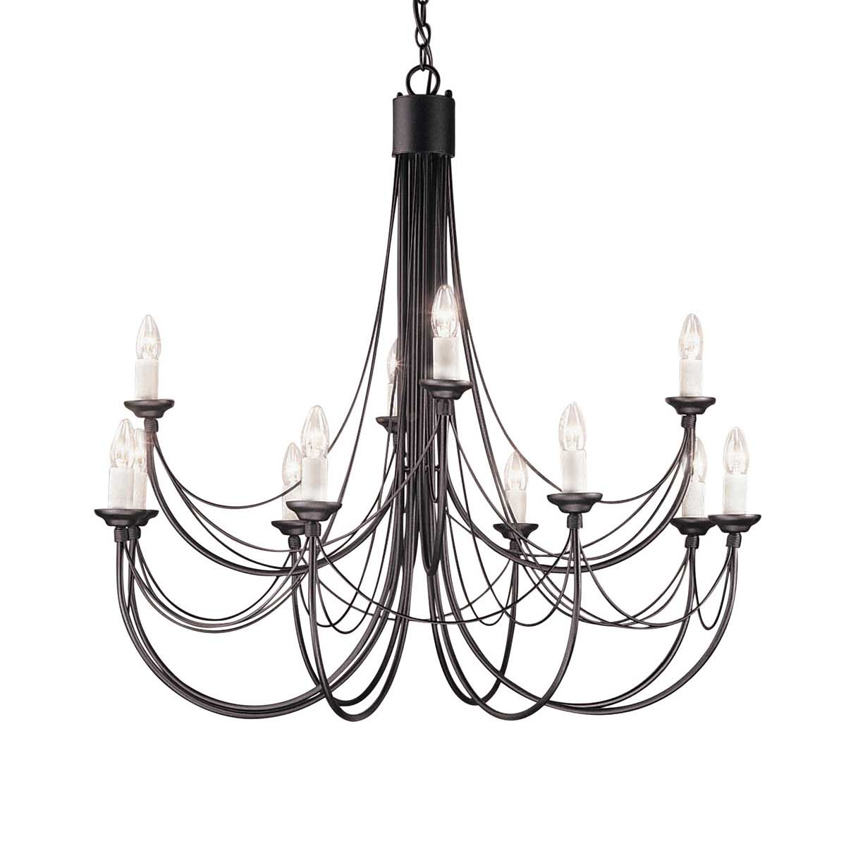 Carisbrooke Light Chandelier in Black