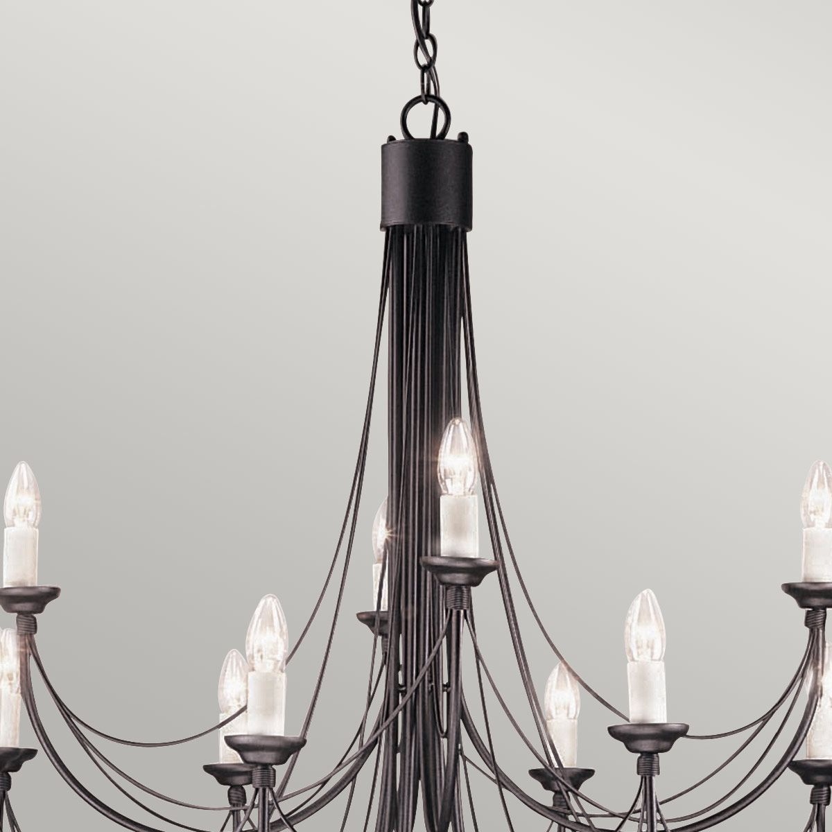 Carisbrooke Light Chandelier in Black