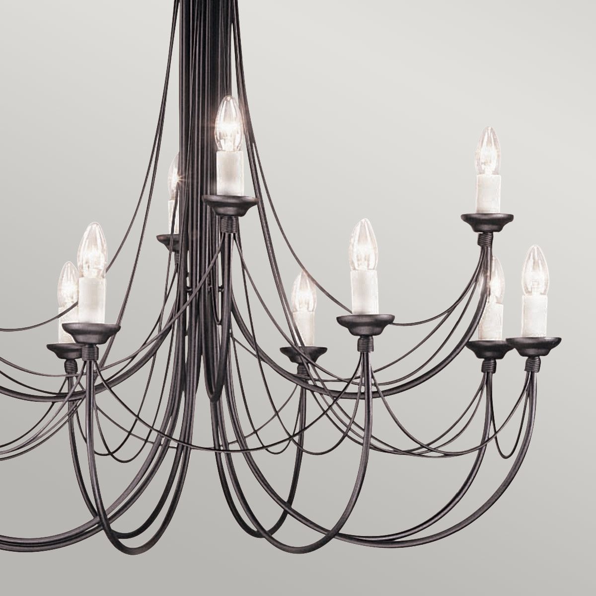 Carisbrooke Light Chandelier in Black