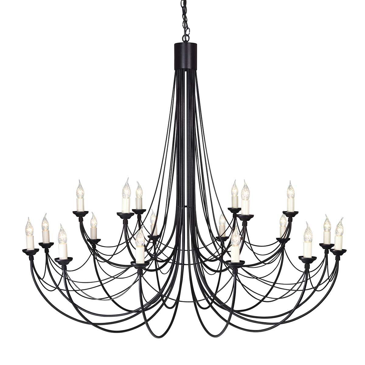 Carisbrooke Light Chandelier in Black