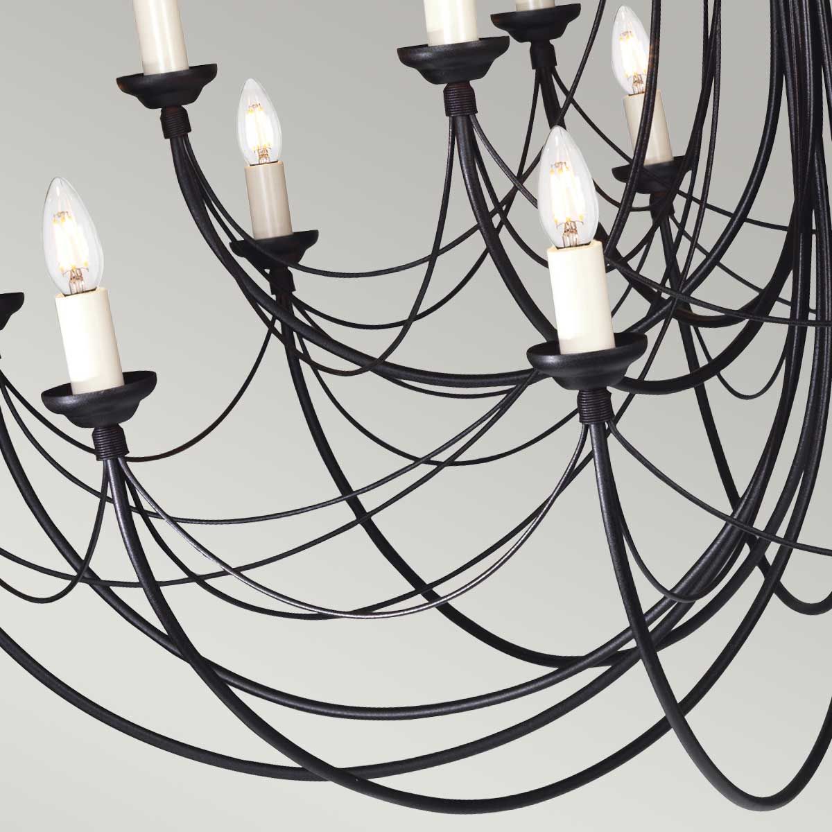Carisbrooke Light Chandelier in Black