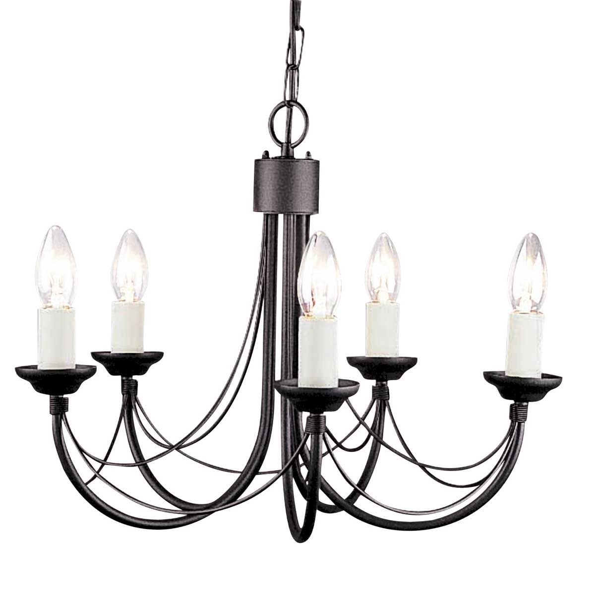 Carisbrooke Light Chandelier in Black