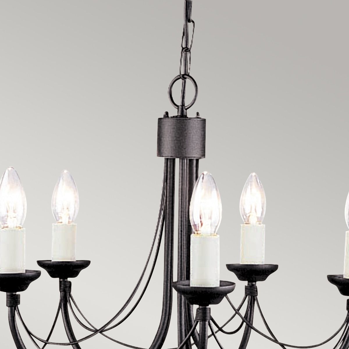 Carisbrooke Light Chandelier in Black