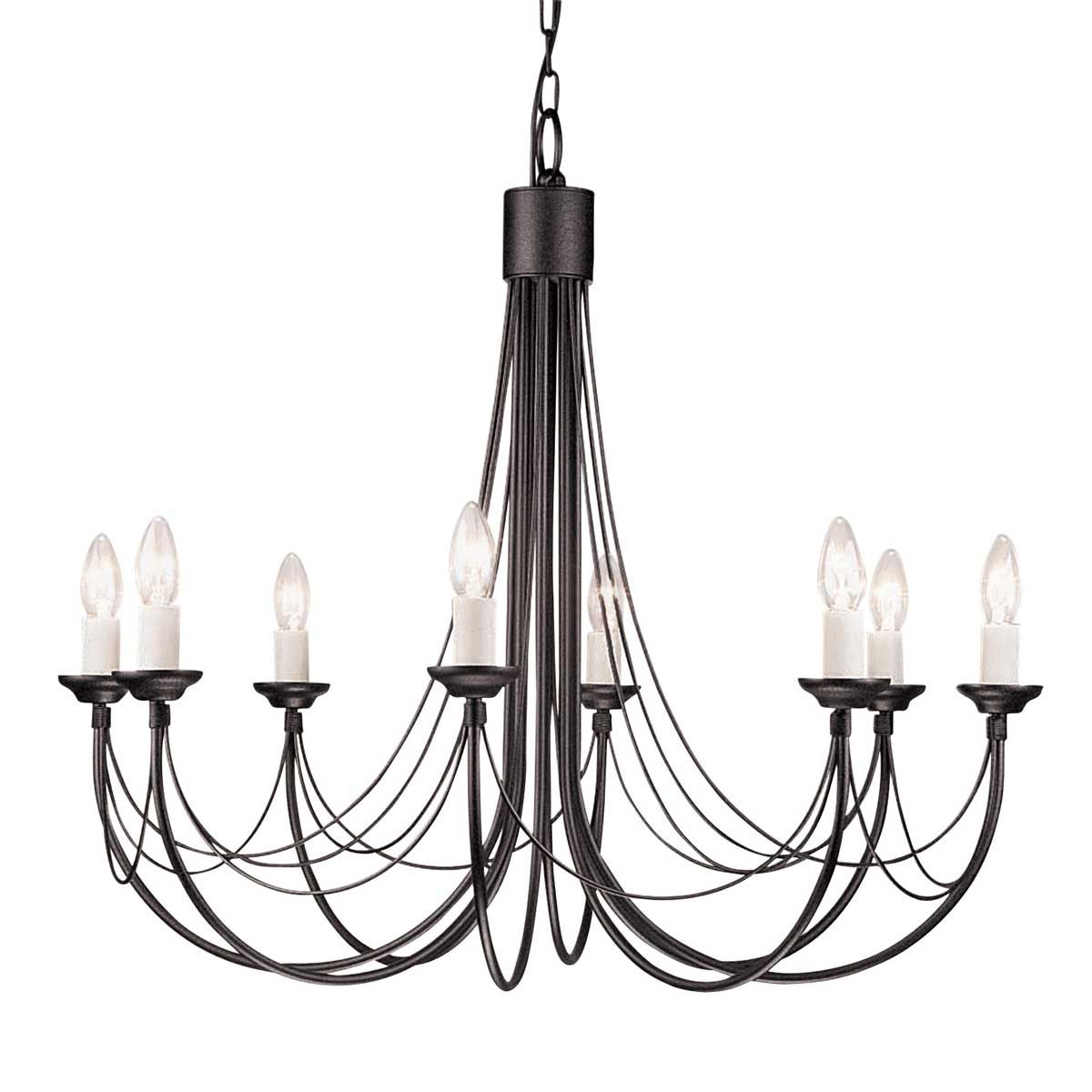 Carisbrooke Light Chandelier in Black