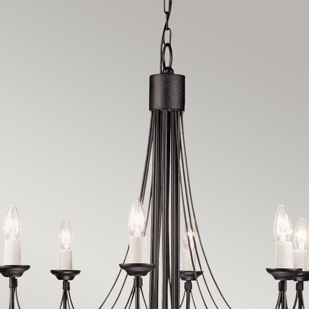 Carisbrooke Light Chandelier in Black