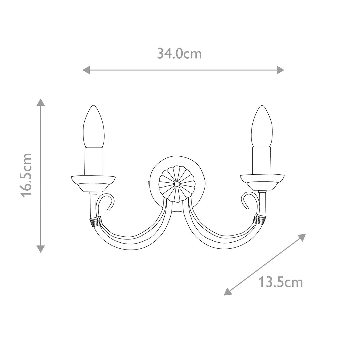 Chartwell In Light Wall Light In Black