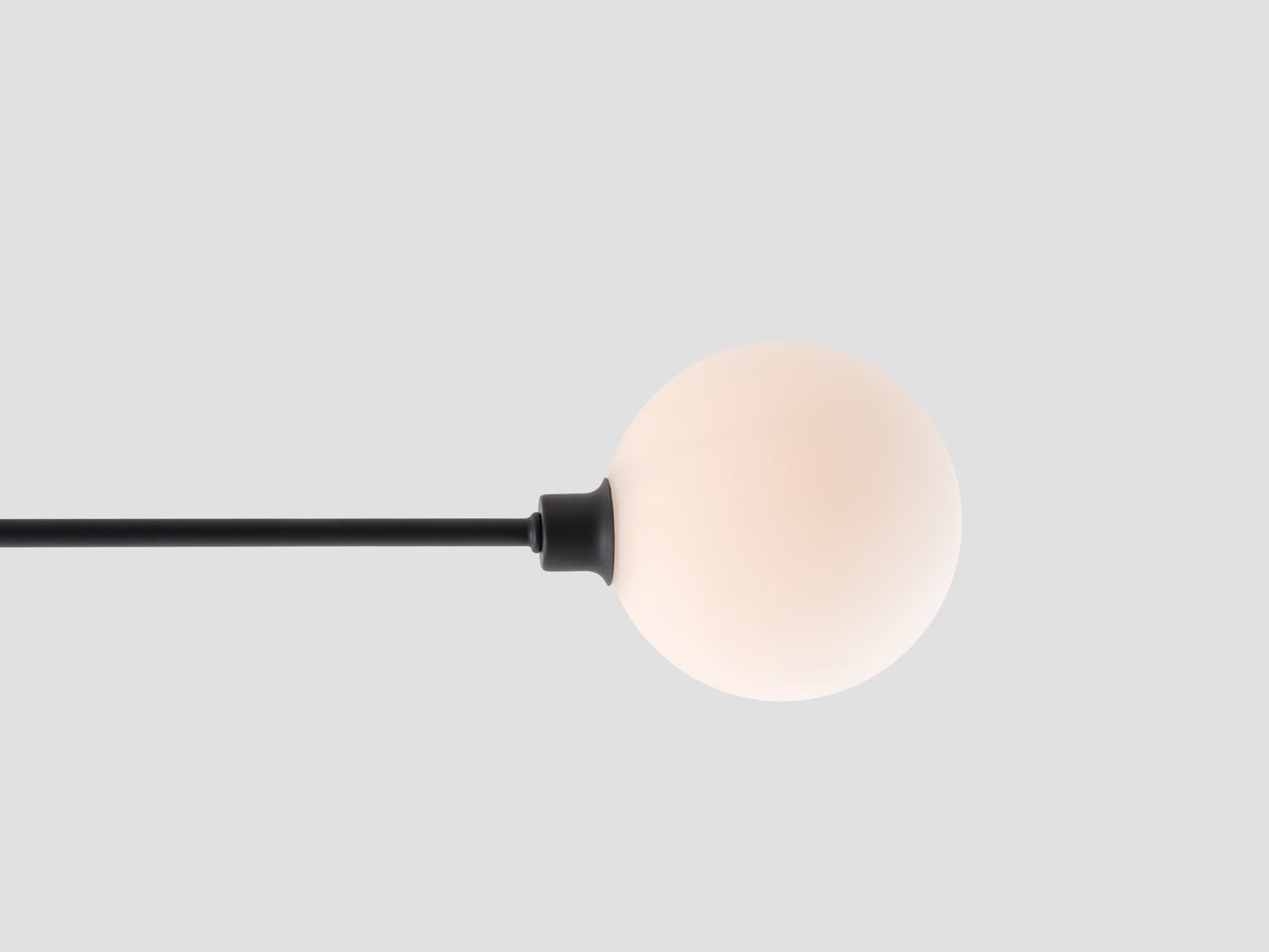 3 Light Flush Ceiling Light charcoal grey, close up of shade