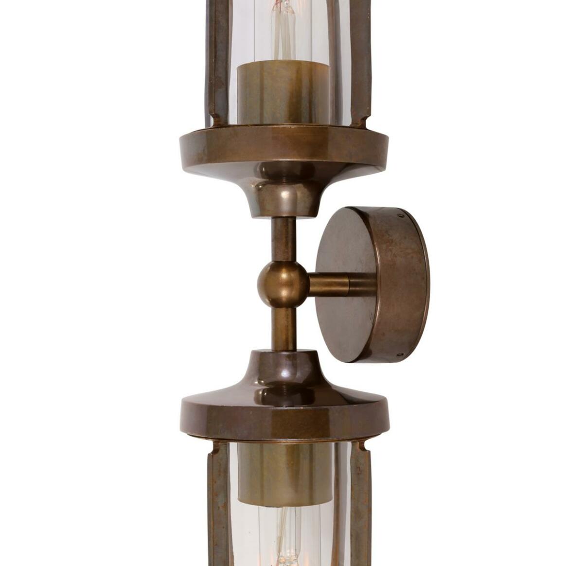 Clayton Double Well Glass Wall Light IP54