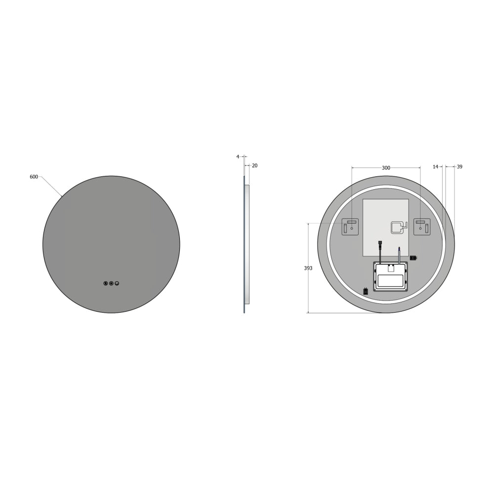 Claris Round Mirror - 60cm