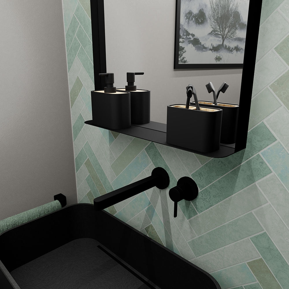 City With Shelf Rectangular Mirrors - 50x75cm