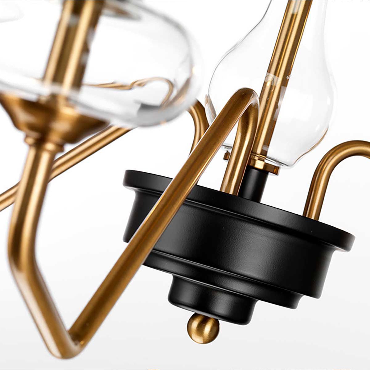 Armand Light Pendant in Aged Brass Plated & Charcoal Black Paint