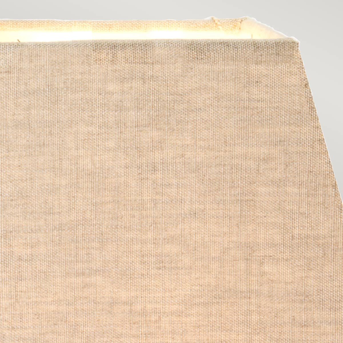Eclipse Light Table Lamp in Tapered Square Shade in Bronze Patina with Natural Shade