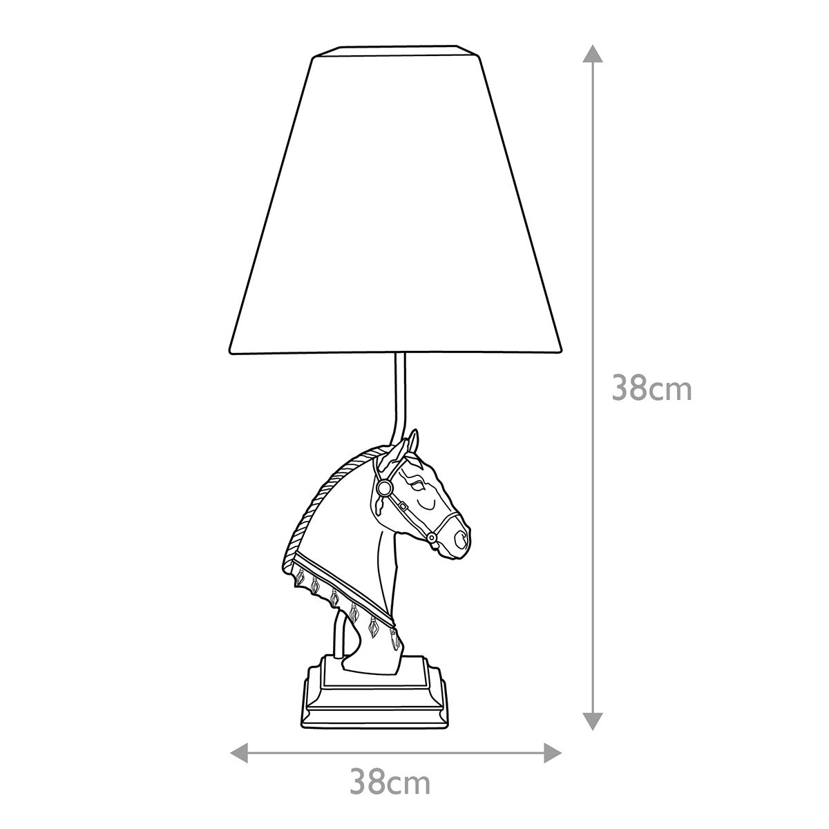 Eclipse Light Table Lamp in Tapered Square Shade in Bronze Patina with Natural Shade