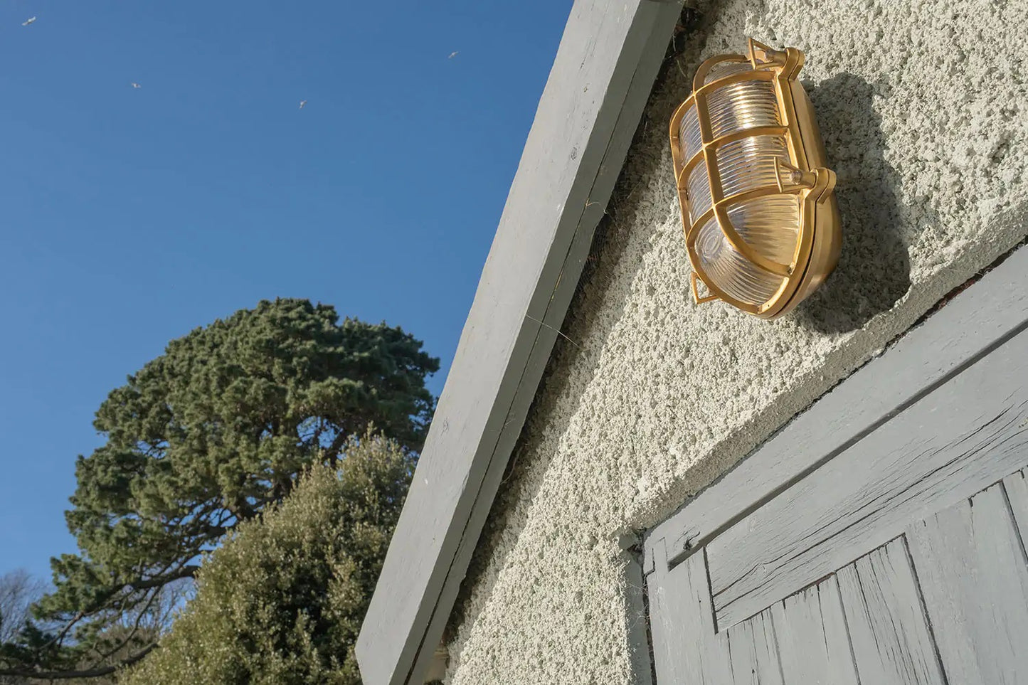 Soho Lighting Flaxman IP65 Outdoor & Bathroom Lacquered Solid Brass Bulkhead Wall Light