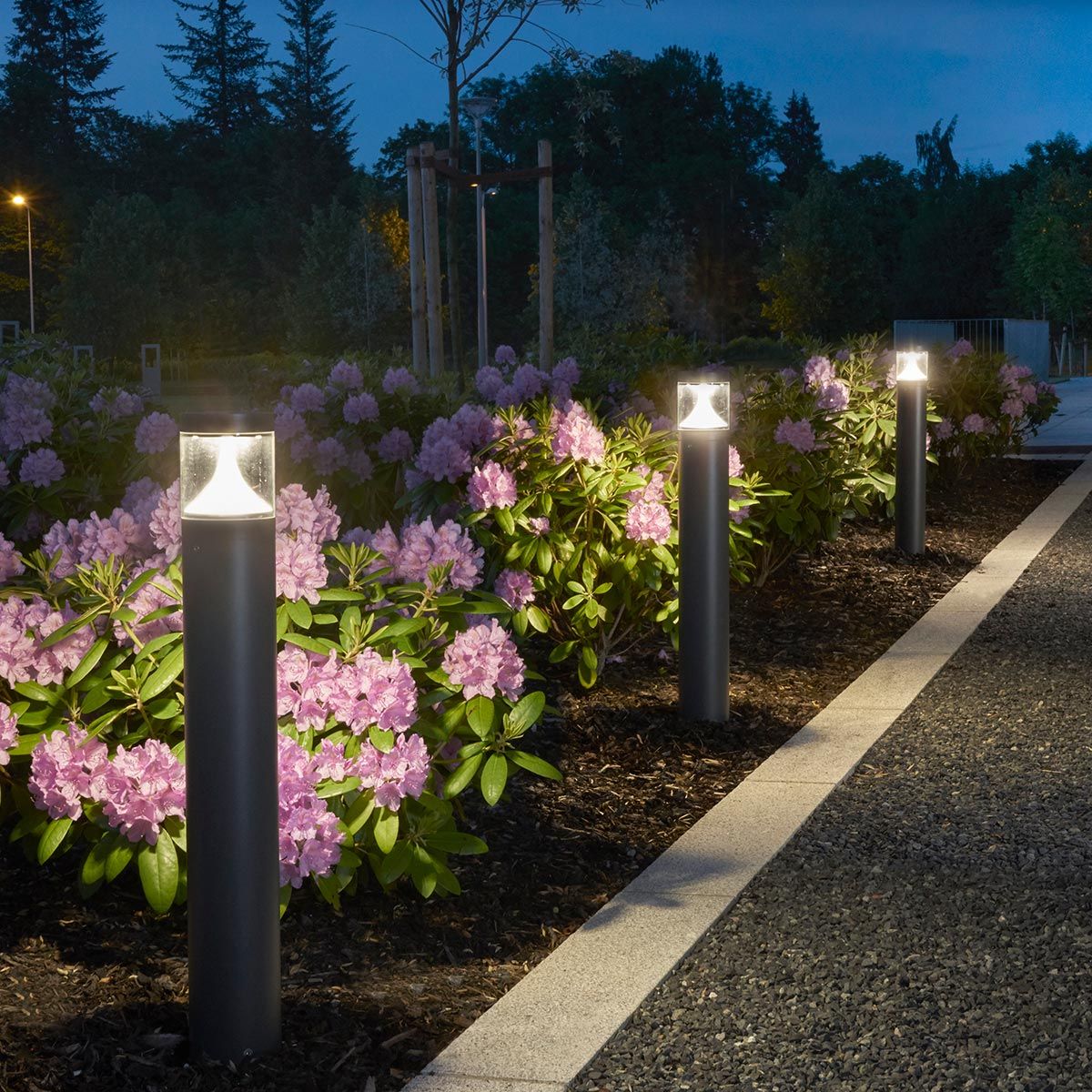 Egersund LED Tall Bollard in Graphite