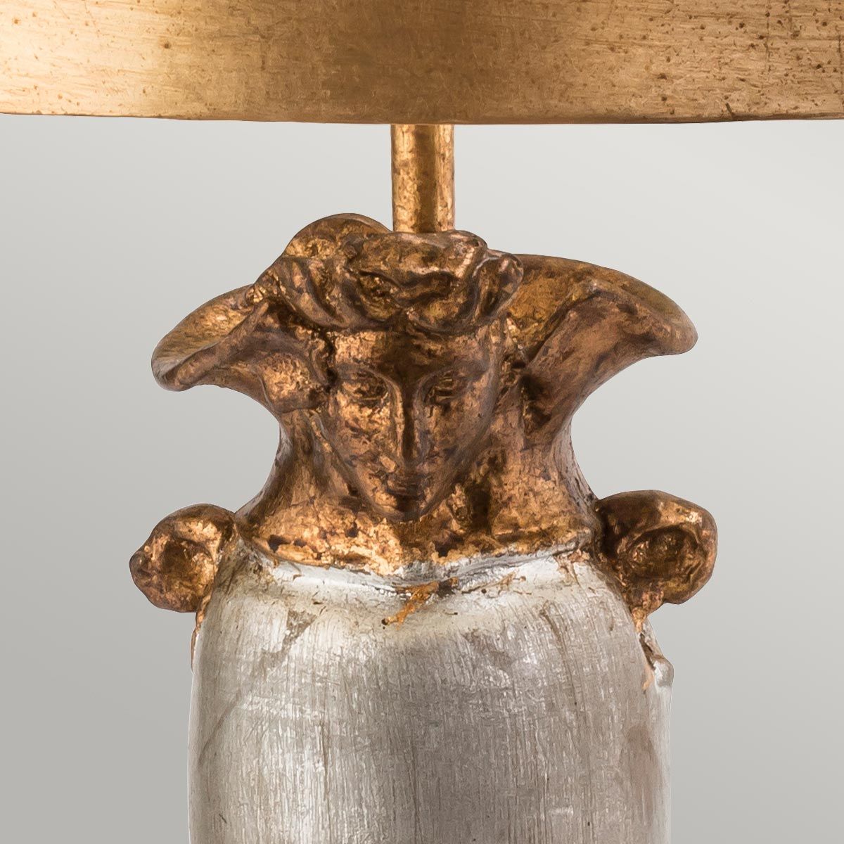 Bienville Light Table Lamp in Silver and Gold with Gilded Gold Shade